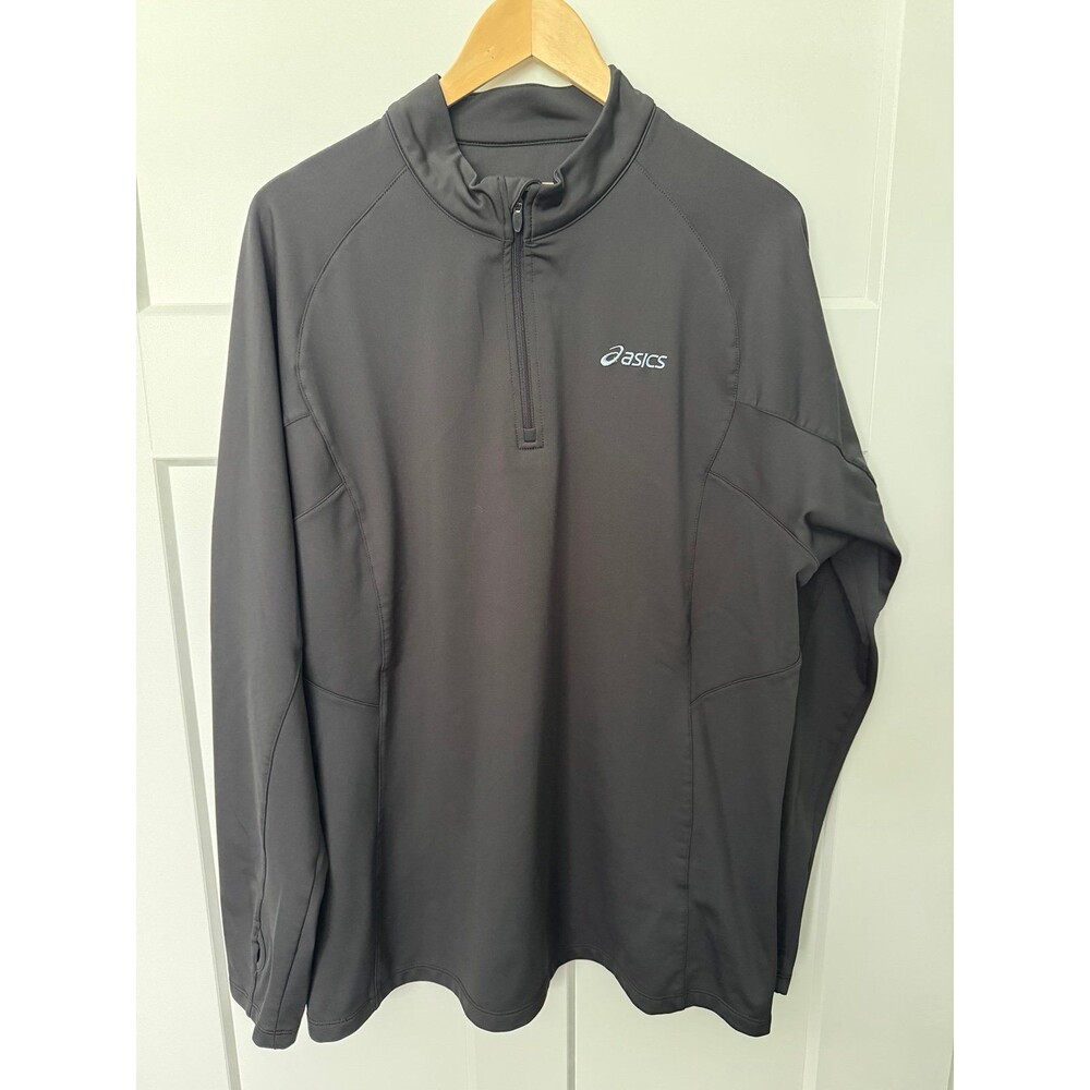Asics Men's running quarter zip pullover - black - XL